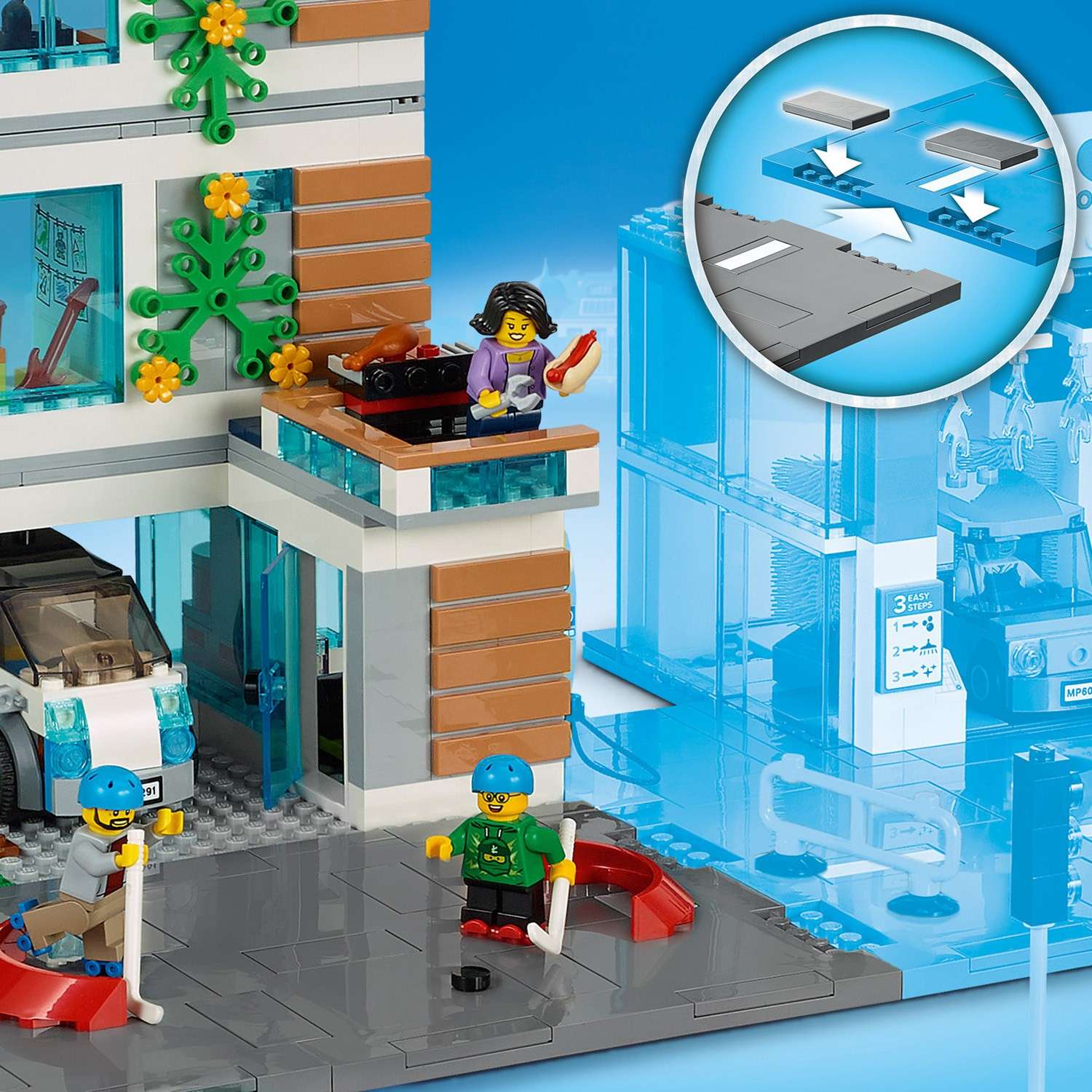 Конструктор LEGO City Современный дом для семьи блочный - фото 6