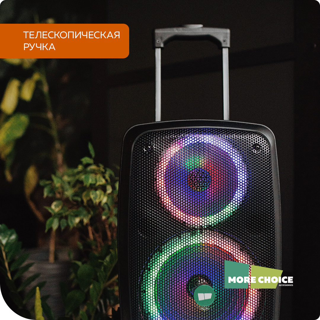 Беспроводная колонка караоке More Choice BK22 Black - фото 6