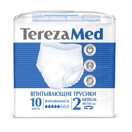 Подгузники-трусики TerezaMed впитывающие Medium №2 80-100 см 10 шт