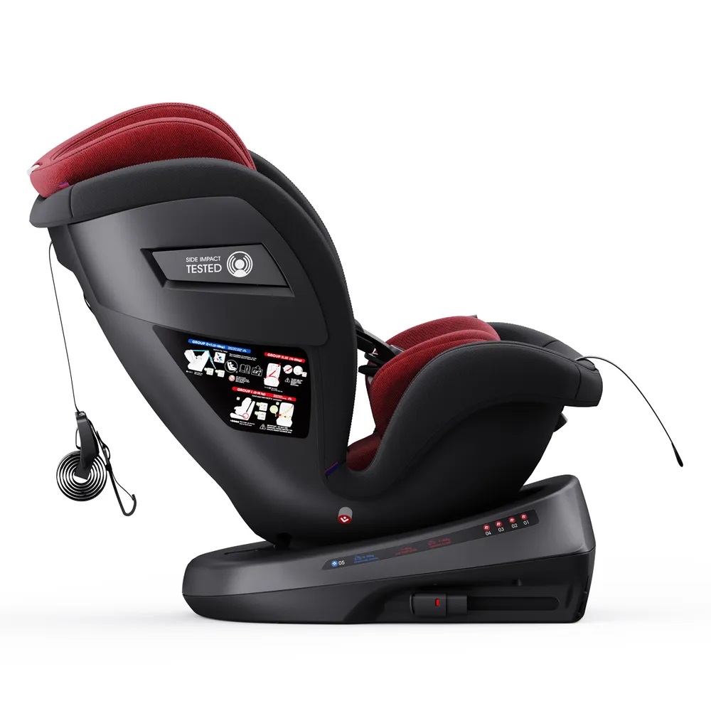 Автокресло KLEE Rapid 360 Fix Isofix 0+/1/2/3 (0-36 кг) красный - фото 5