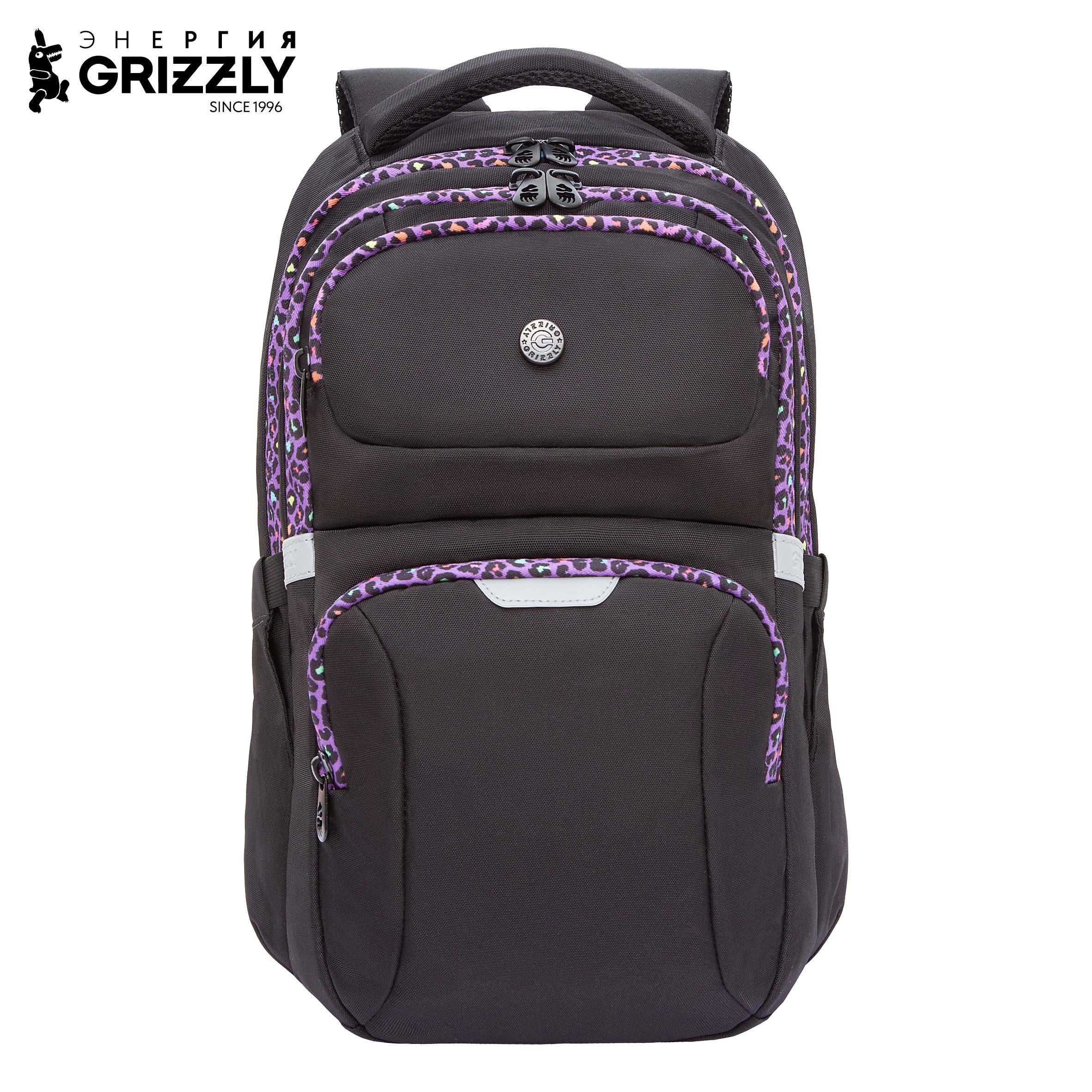 Изображение товара Рюкзак Grizzly для девочки с анатомической спинкой и водоотталкивающей защитой