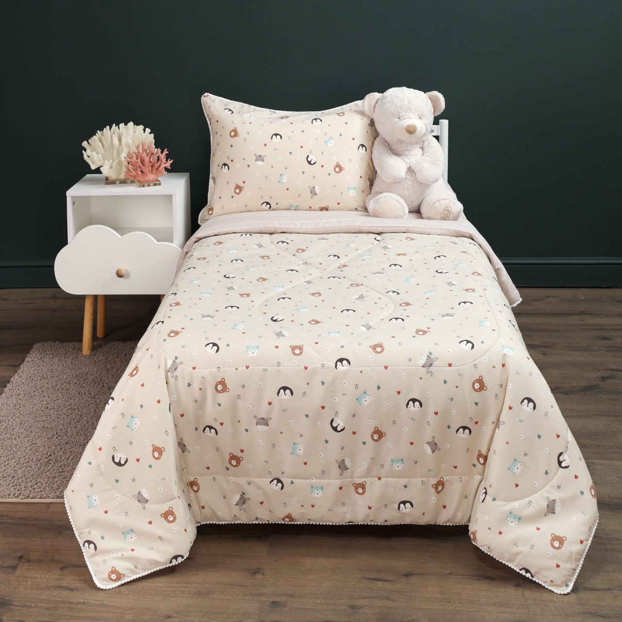 Комплект постельного белья Sofi de Marko Зверята полутораспальный 3 предм. - фото 1