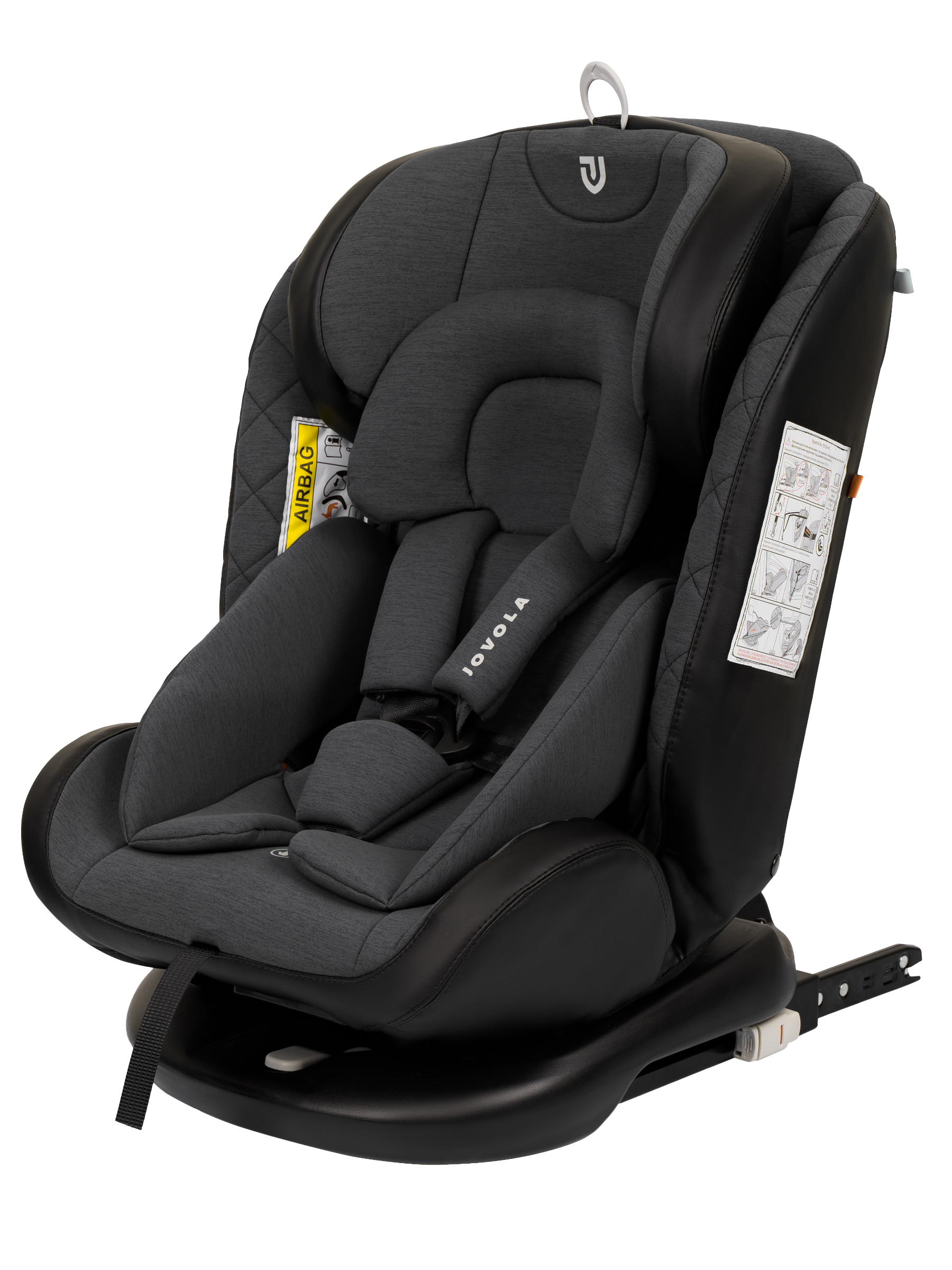 Автокресло Indigo Jovola Fuller сер.-черная кожа Isofix 0+/1/2/3 (0-36 кг) серый - фото 14