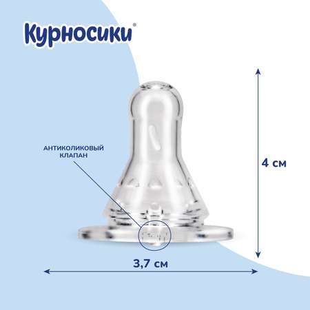 Соска Курносики силикон (быстрый поток) 2 шт.