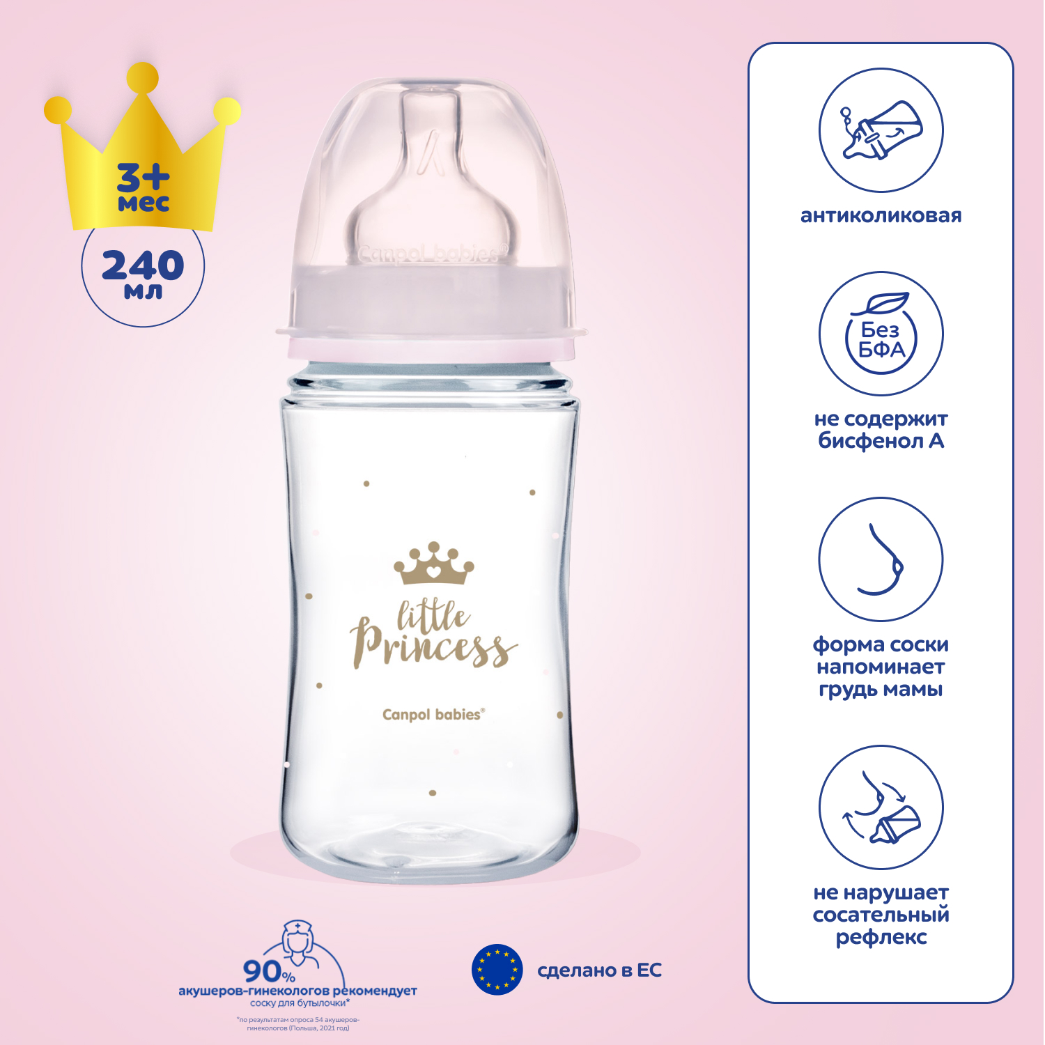 Бутылочка Canpol Babies Anti-Colic 240 мл - фото 1