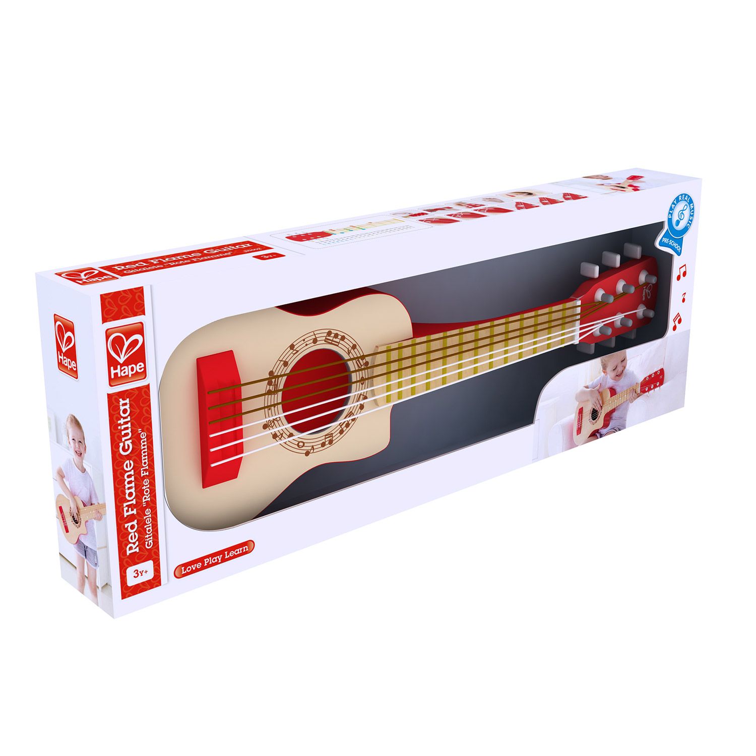 Игрушка музыкальная Hape Красное пламя гитара - фото 8
