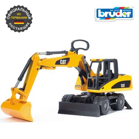 Экскаватор Bruder CAT колёсный с отвалом 1:16