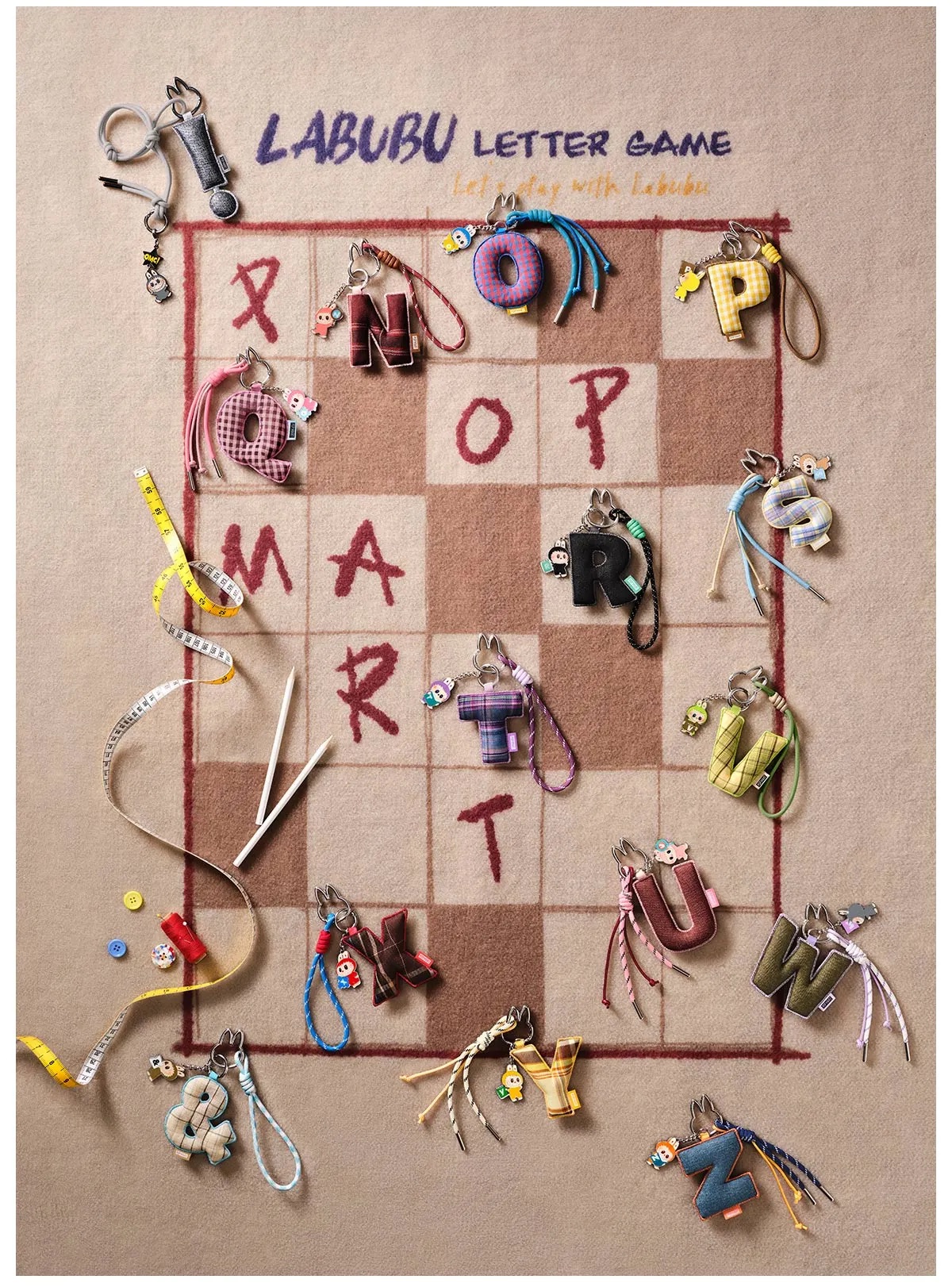 Брелок POP MART Letters Pin for Love N-Z - фото 10