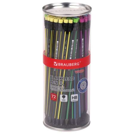 Карандаши чернографитные Brauberg 72 шт.