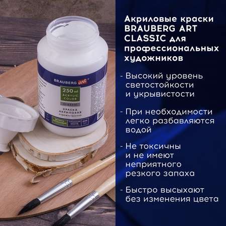 Краски акриловые Brauberg