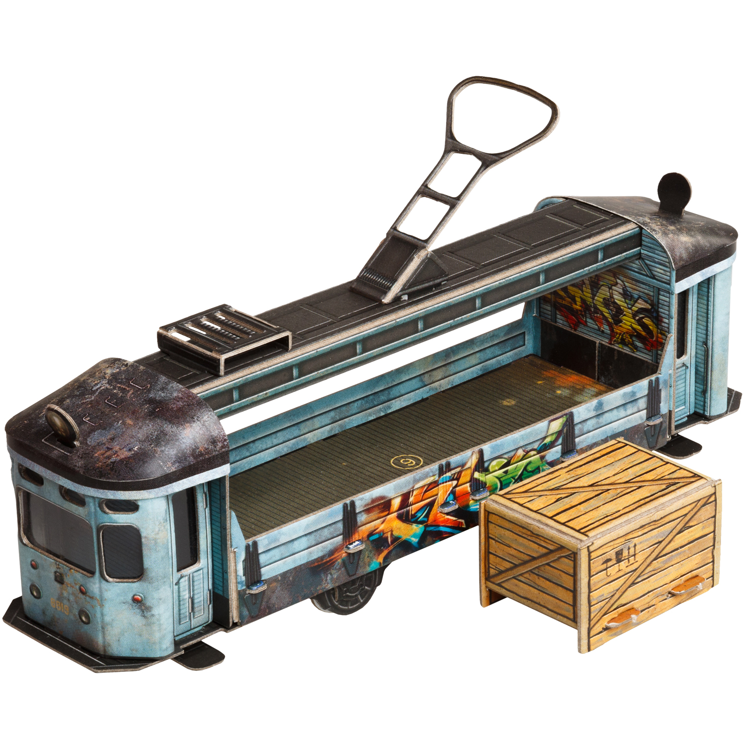 Сборная модель Умная бумага Трамвай с граффити 674-3 - фото 3