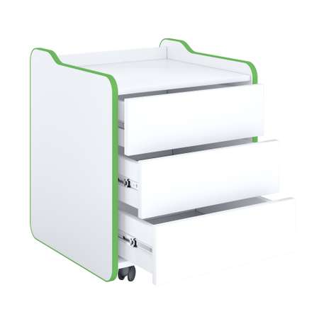Тумба VMMGAME для игрового компьютерного стола CASE 50 WHITE GREEN