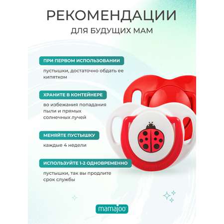 Пустышка Mamajoo силикон от 12 мес. 2 шт.