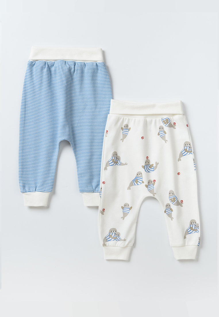 Штанишки 2 шт artie S25B19BR2-1486M/Белый-синий - фото 2