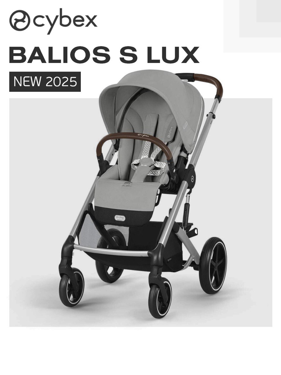Коляска прогулочная Cybex Balios S Lux 2025 серый - фото 1