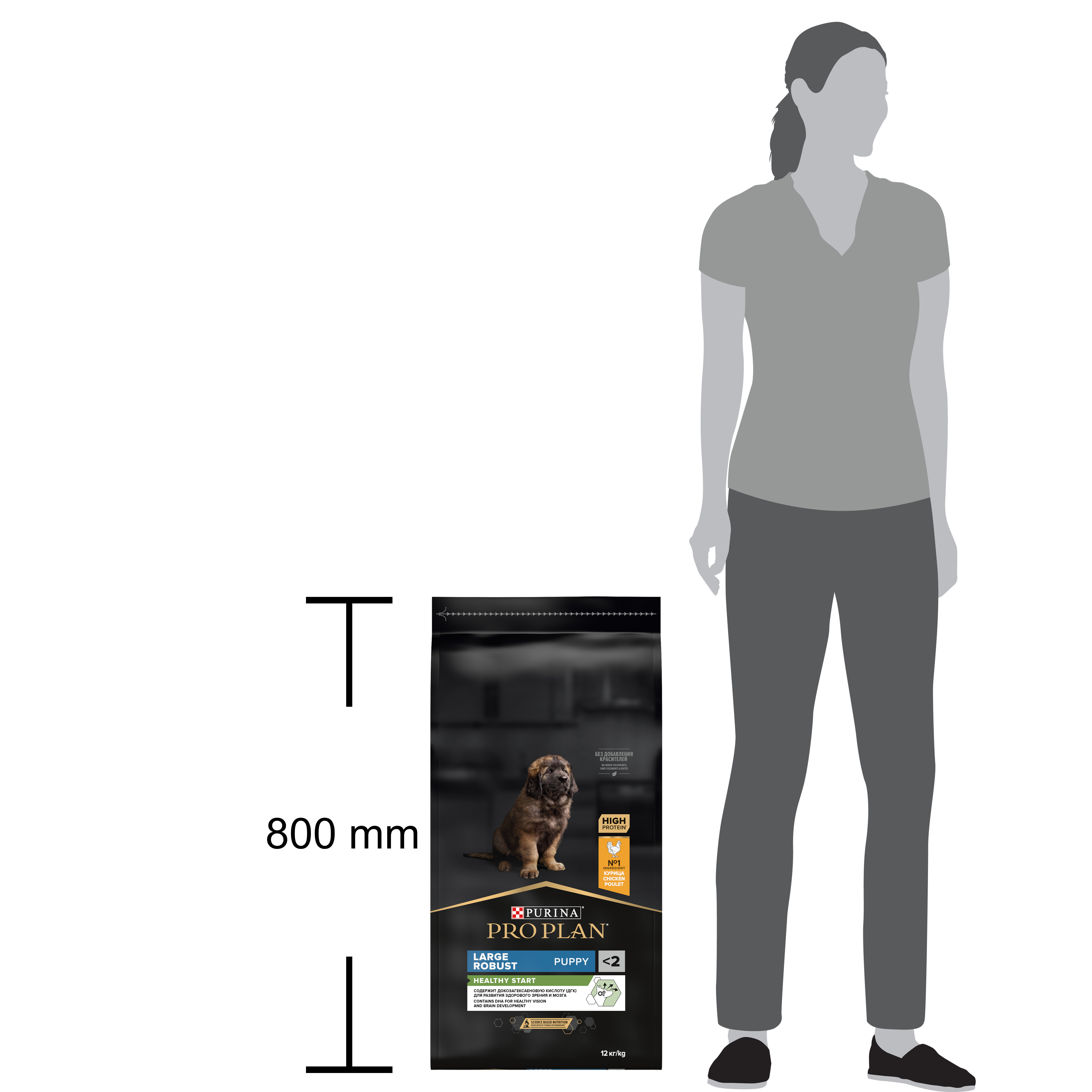 Корм для щенков PRO PLAN крупных пород с мощным телосложением с комплексом Optistart курица с рисом 12кг - фото 10