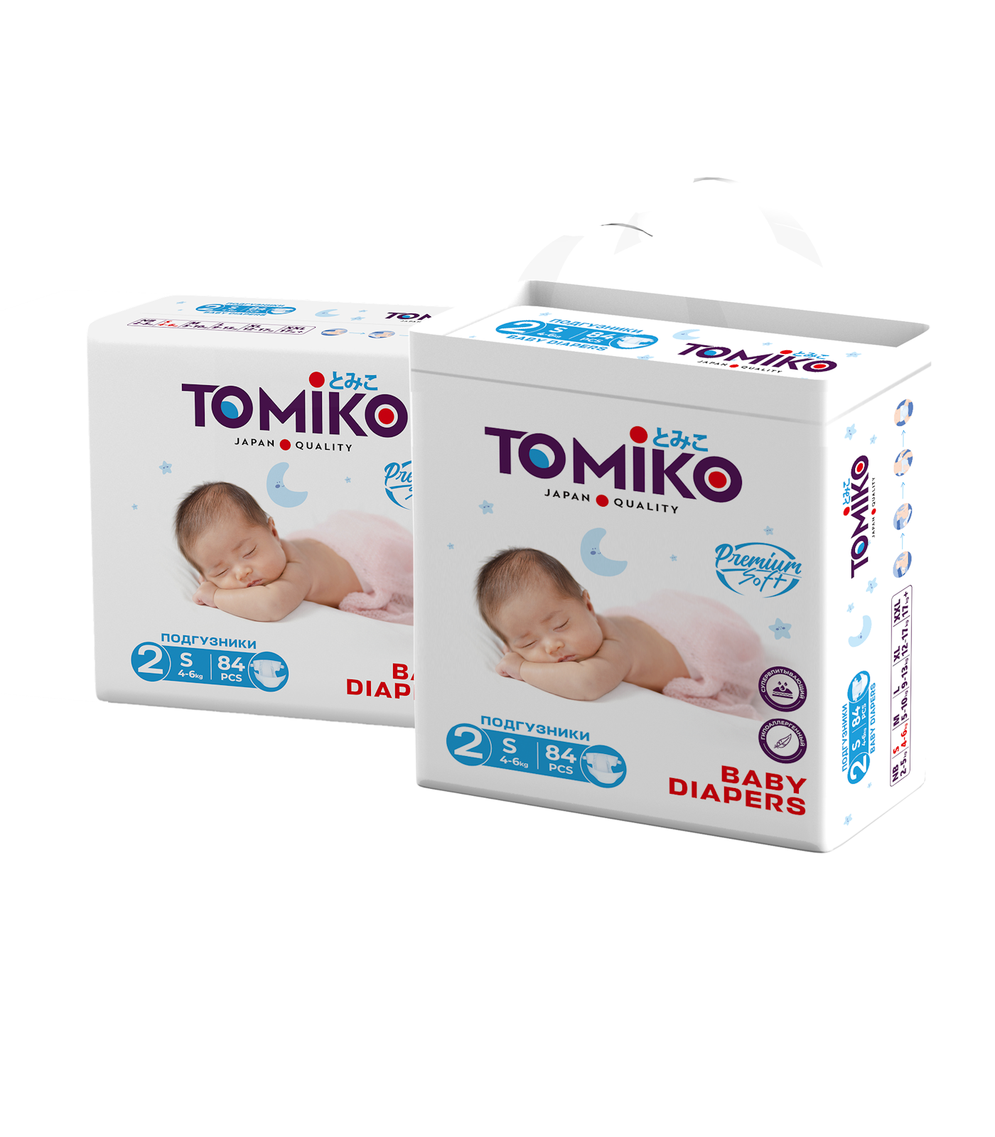 Подгузники Tomiko S (4-6кг) 84 шт. - фото 3