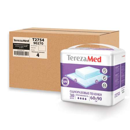 Пелёнки одноразовые TerezaMed 60х90 см 30 шт.