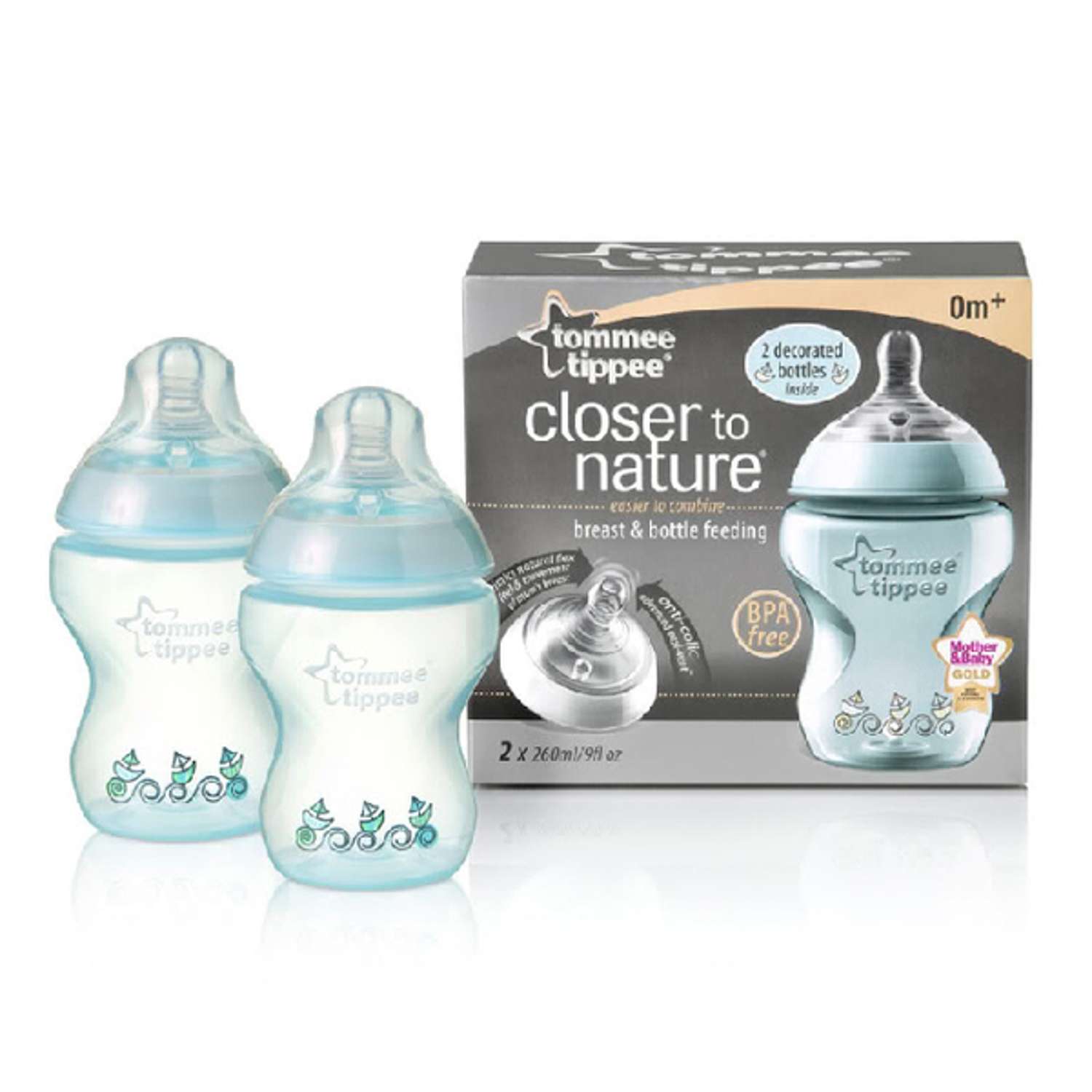 Бутылочка Tommee tippee 260 мл 2 шт. - фото 1