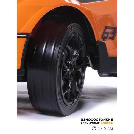 Каталка BabyCare Lamborghini с родительской ручкой оранжевый