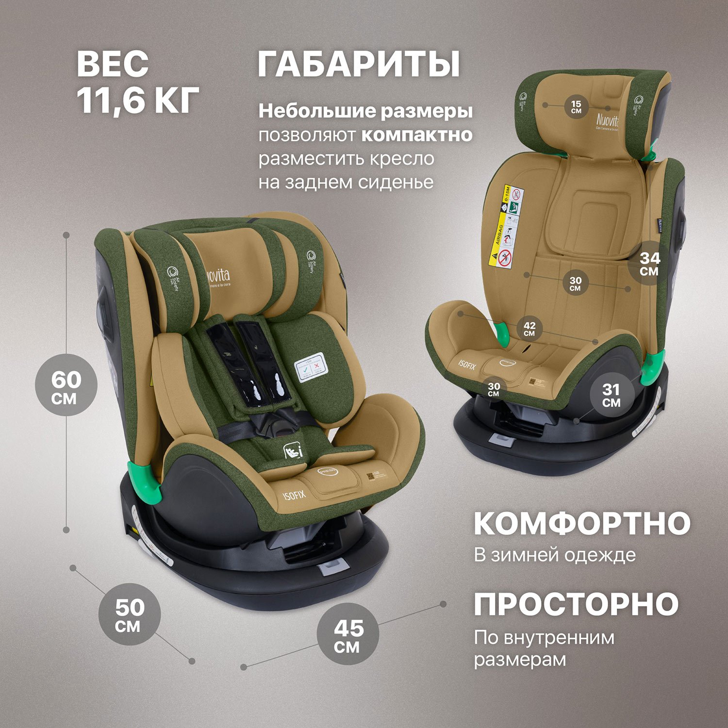 Автокресло Nuovita 0+/1/2/3 (0-36 кг) - фото 9