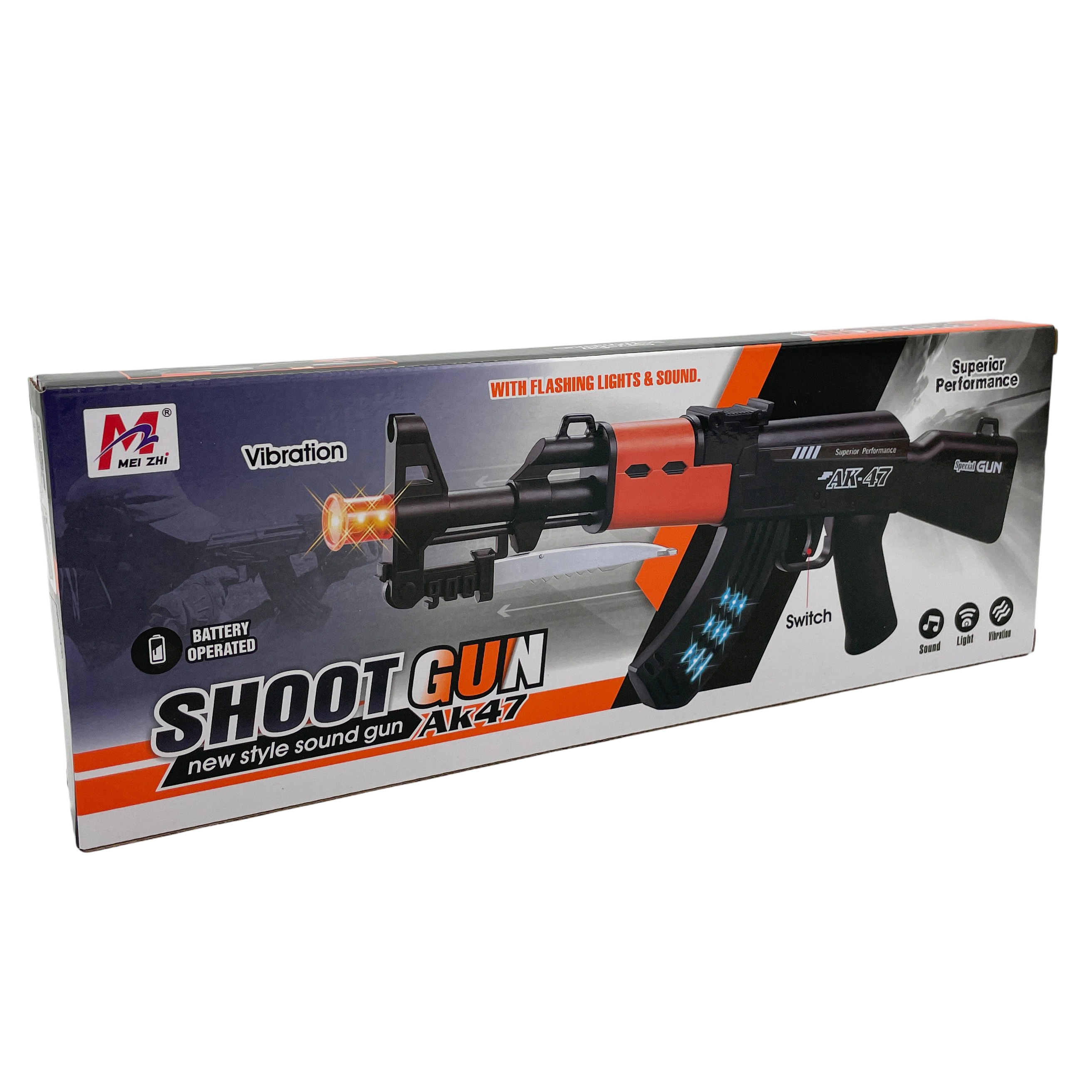 Автомат Zhorya АК47 со светом и звуком - фото 4