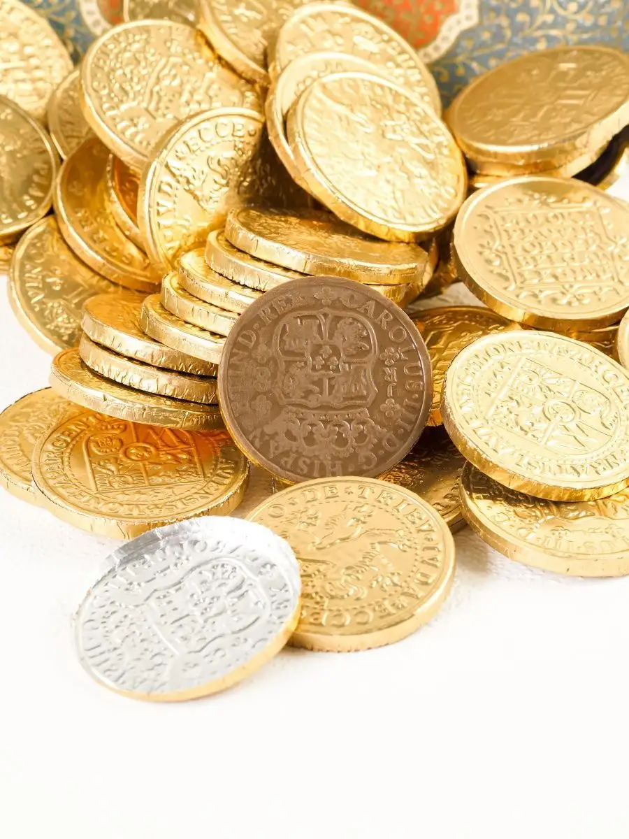 Шоколадные монеты KORTEZ Пиратский клад 50 шт по 6 г глазурь - фото 2