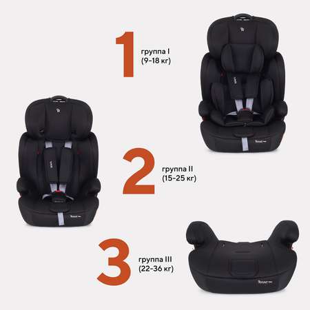 Автокресло Rant Basic Spark Black 1/2/3 (9-36 кг)