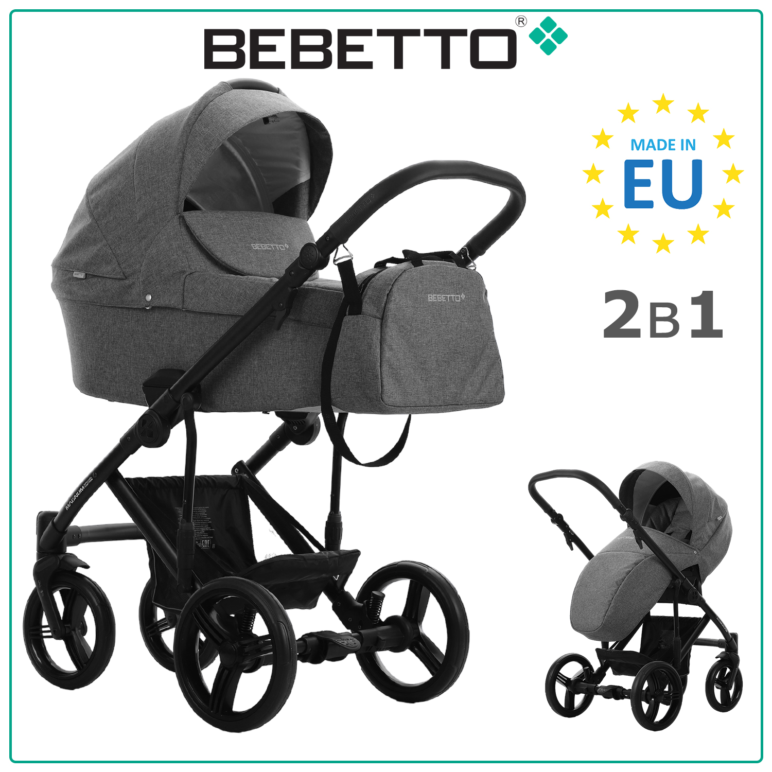 Коляска 2в1 Bebetto Magnum Light - фото 1
