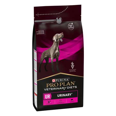 Корм для собак Purina Pro Plan Veterinary diets UR Urinary для растворения струвитных камней со свойствами подкисления мочи и низким содержанием магния 1.5кг