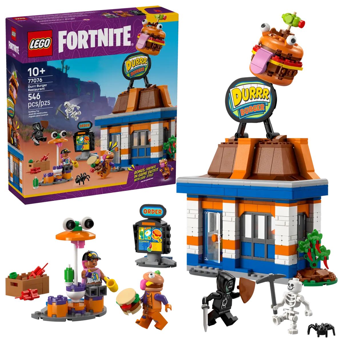 Конструктор LEGO Fortnite Ресторан Дюррр Бургер блочный - фото 1