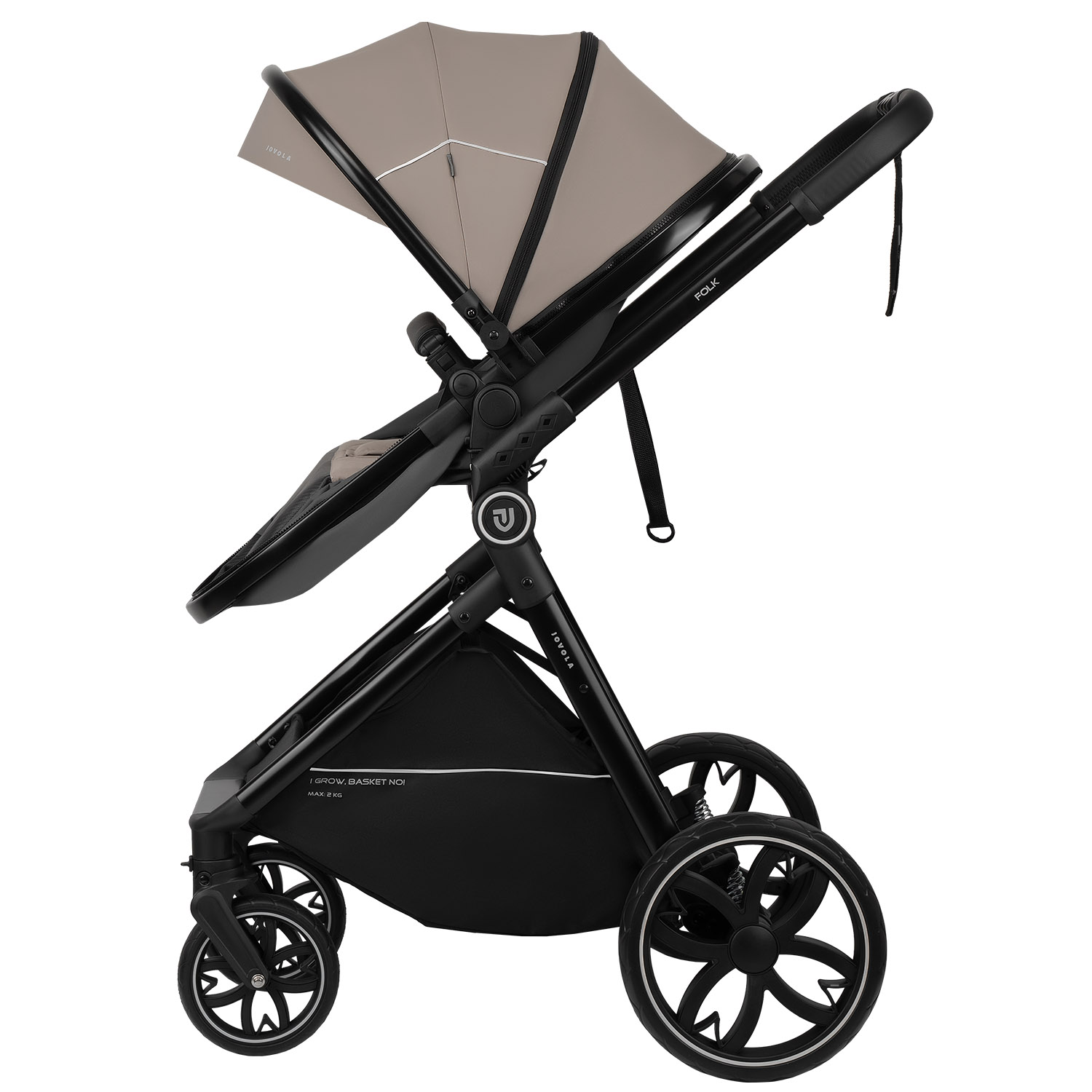 Коляска трансформер JOVOLA Folk 2в1 бежевый - фото 16