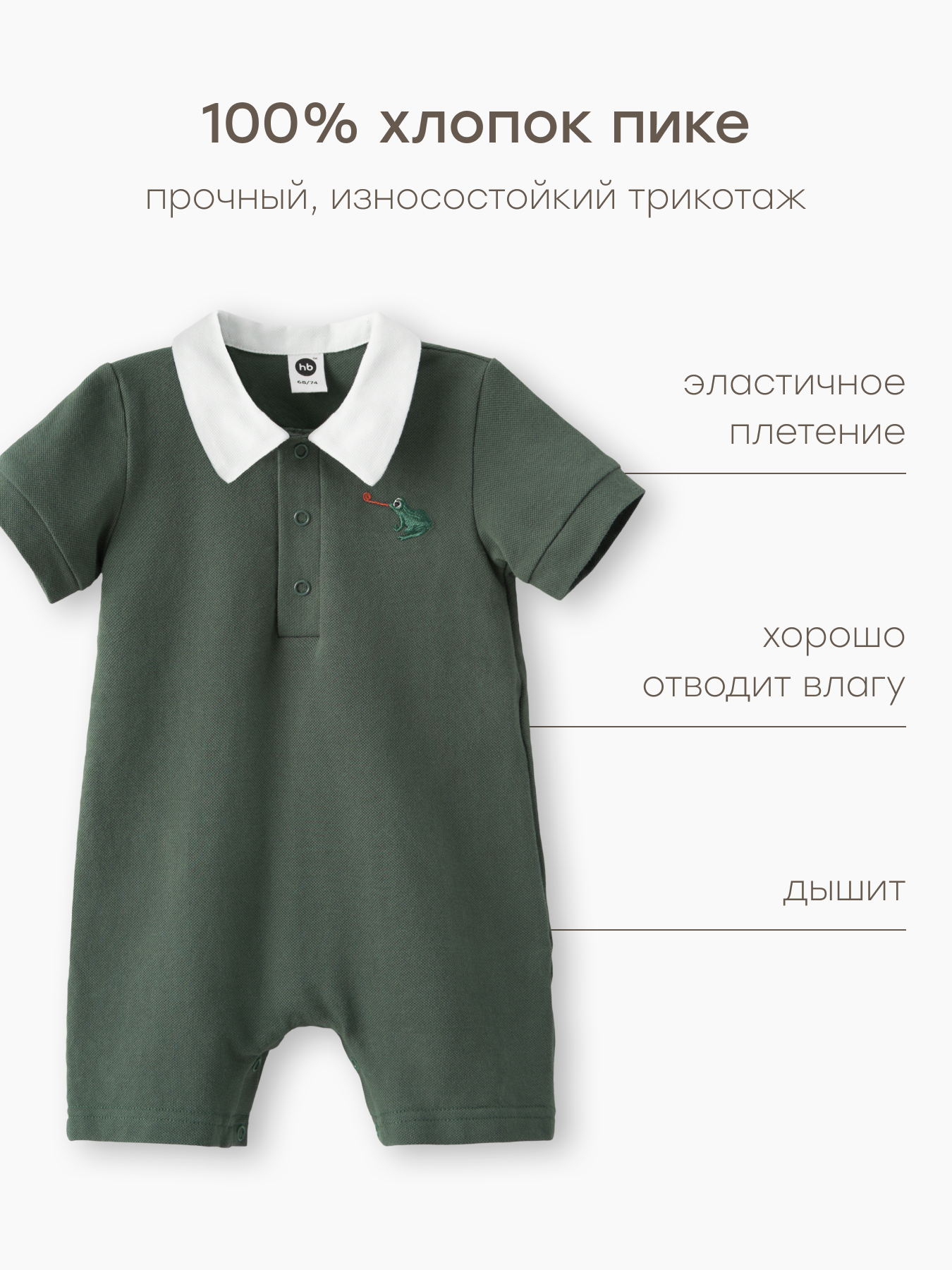 Боди Happy Baby 88201-0_dark-green - фото 3