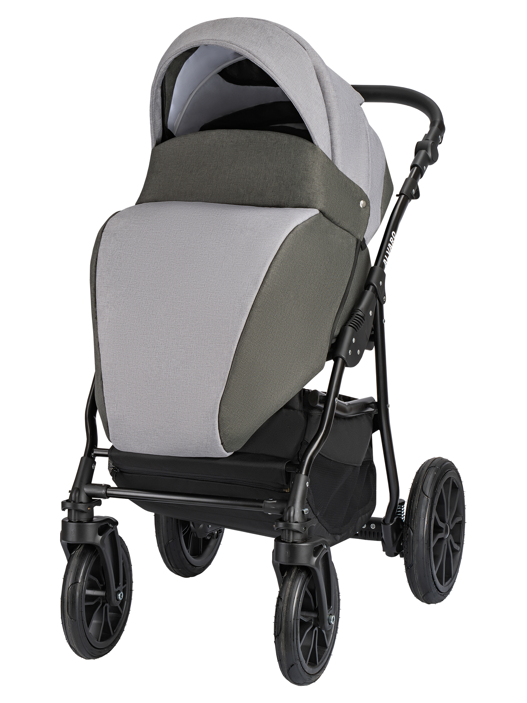 Коляска 3в1 alis Alvaro F 10 серый-шалфей - фото 10