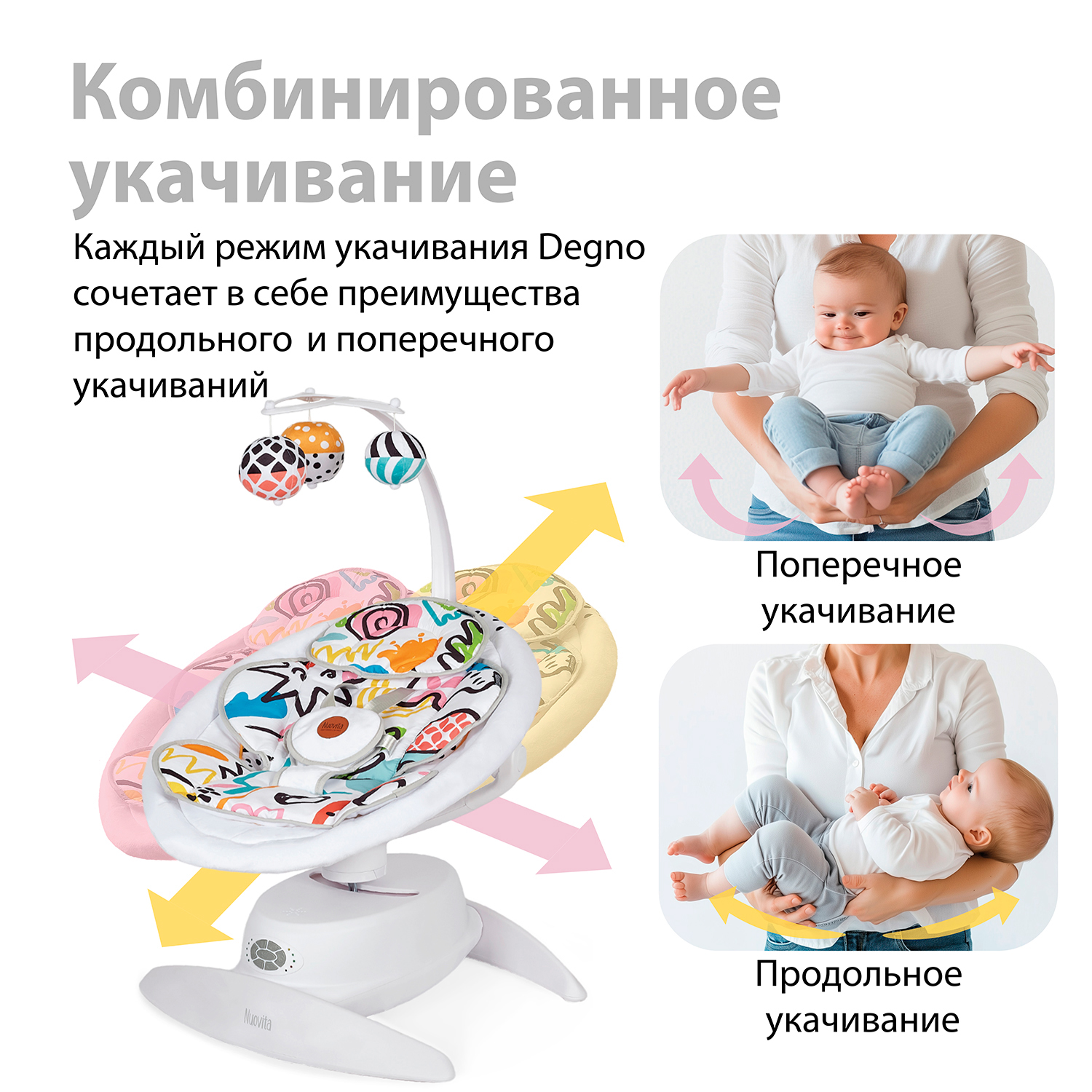 Детские электрокачели для новорожденных Nuovita Degno D1 - фото 5