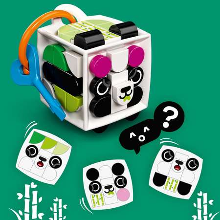 Конструктор LEGO DOTS Брелок Панда блочный