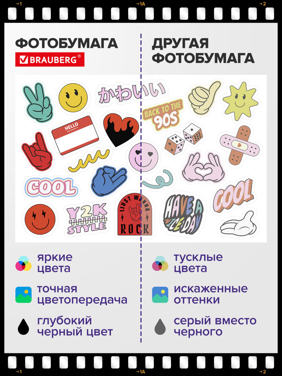 Фотобумага Brauberg матовая для печати фото самоклеящаяся 20 листов А4 - фото 4