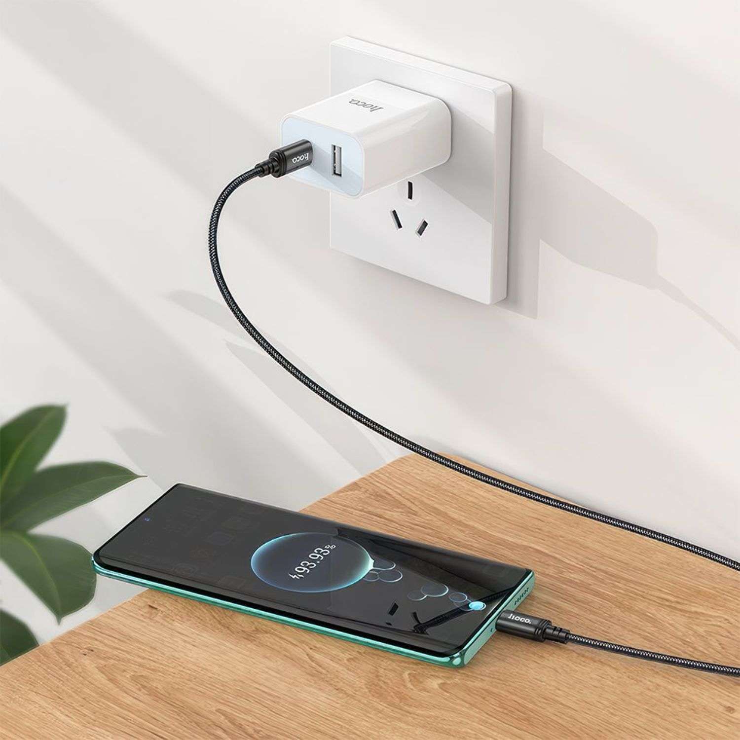 Кабель USB-C hoco X89 Wind Type-C 3А 60W 2м нейлон - фото 3