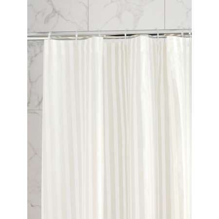 Шторка для ванной и душа DeNASTIA mat stripe 180x200 см ПЕВА белый S000138