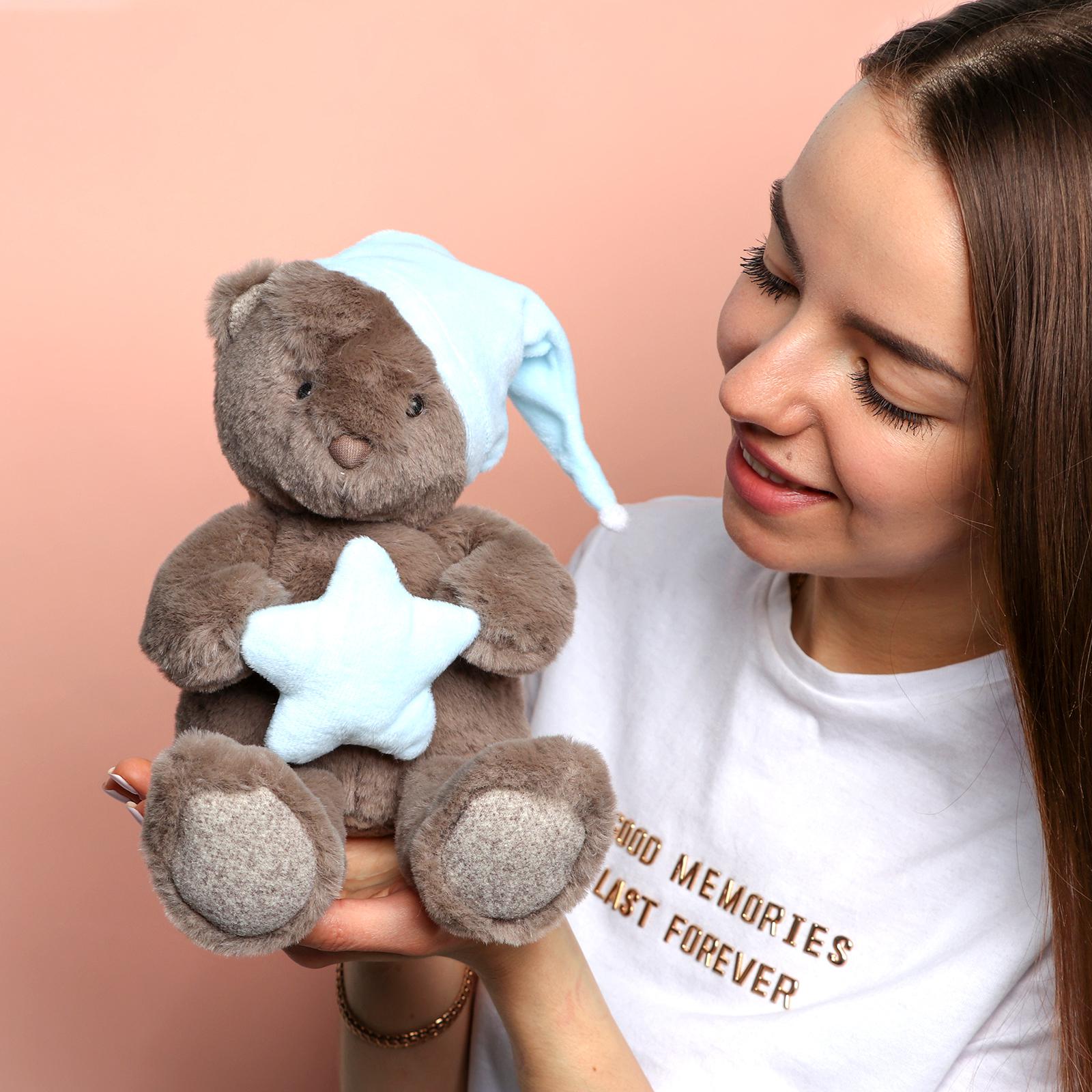 Игрушка мягкая Milo Toys Мишка со звездой цвет голубой - фото 6