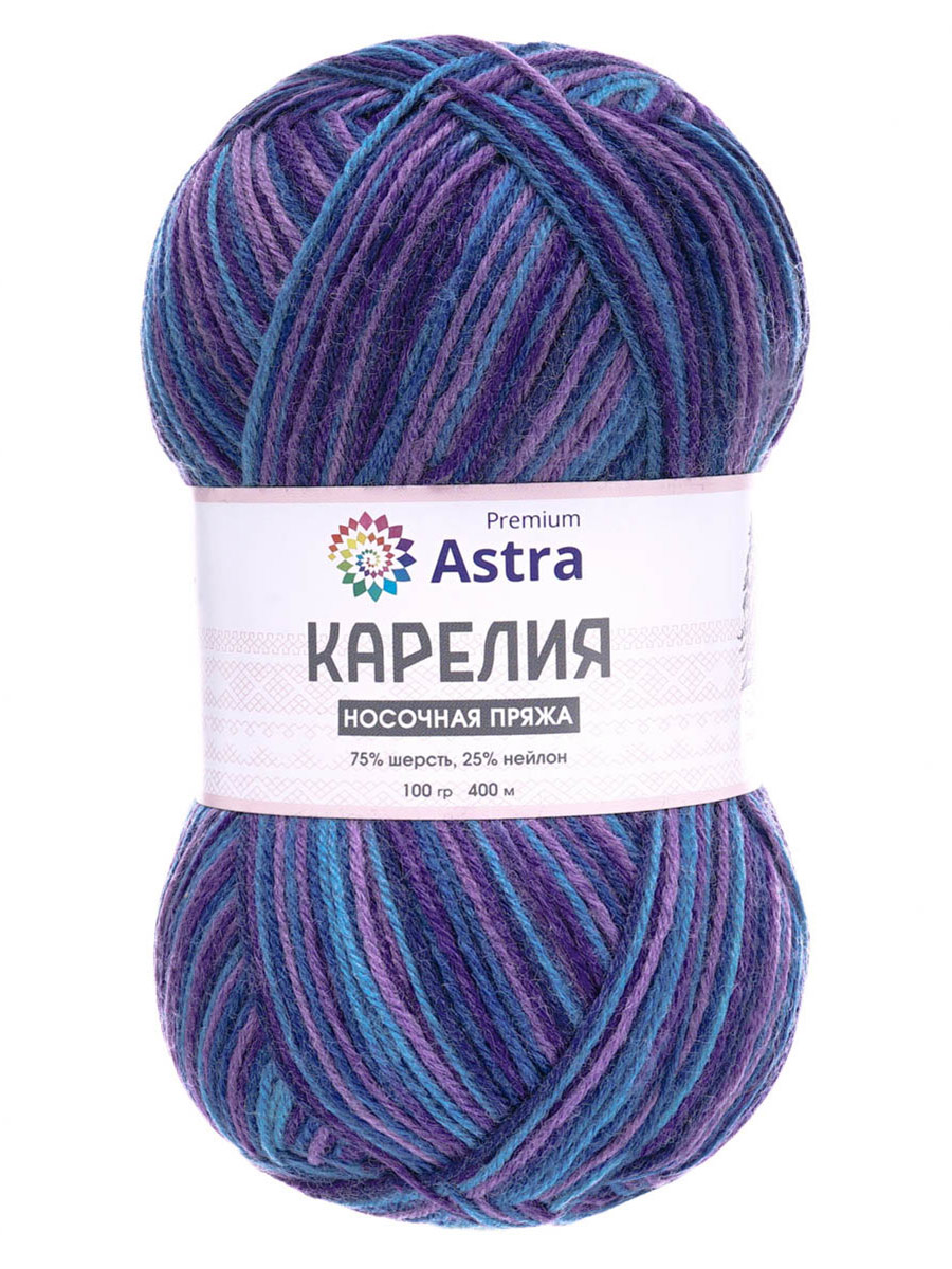 Пряжа для вязания носочная Astra Premium 100г 400м 2шт - фото 6