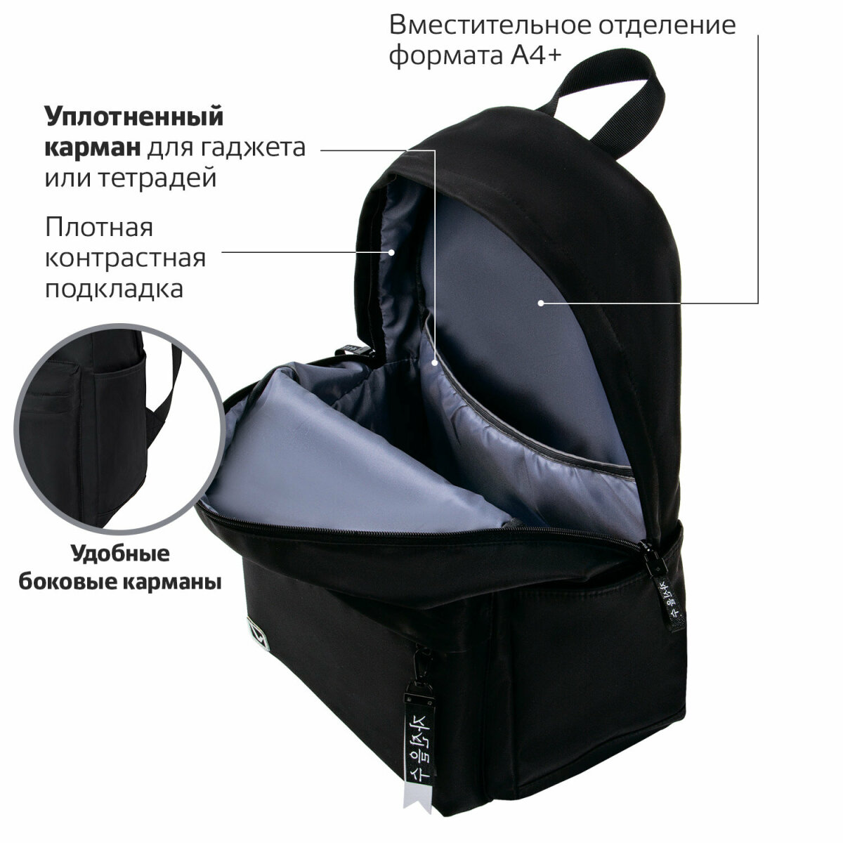 Рюкзак Brauberg Fashion city Friendly cats - фото 3
