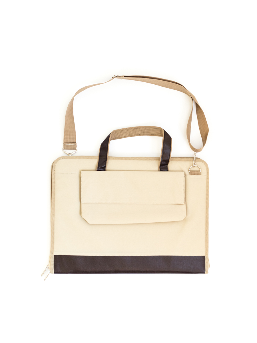 Сумка Малевичъ для формата А3 размер 47х35 см с карманом бежевая - фото 4