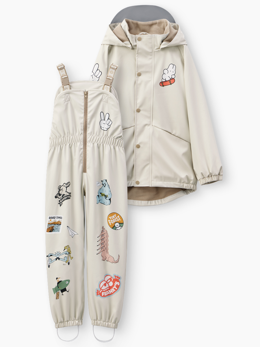 Куртка и полукомбинезон Happy Baby 88500-1_sand-stickers - фото 1