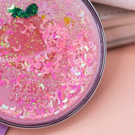 Зеркало карманное iLikeGift Fuit peach pink с увеличением