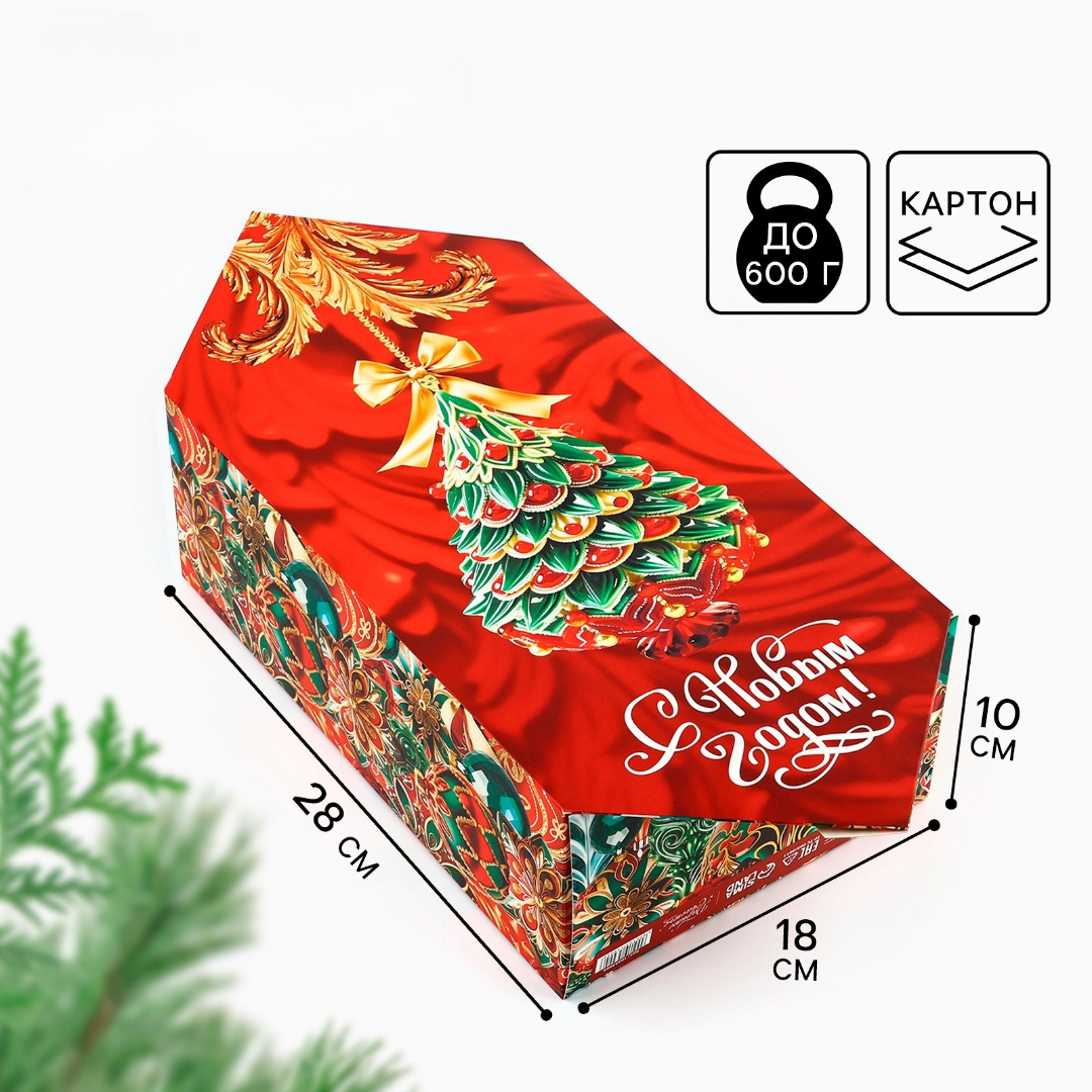 Сборная коробка-конфета Дарите Счастье "Роскошные шары ", 18 х 28 х 10 см - фото 1