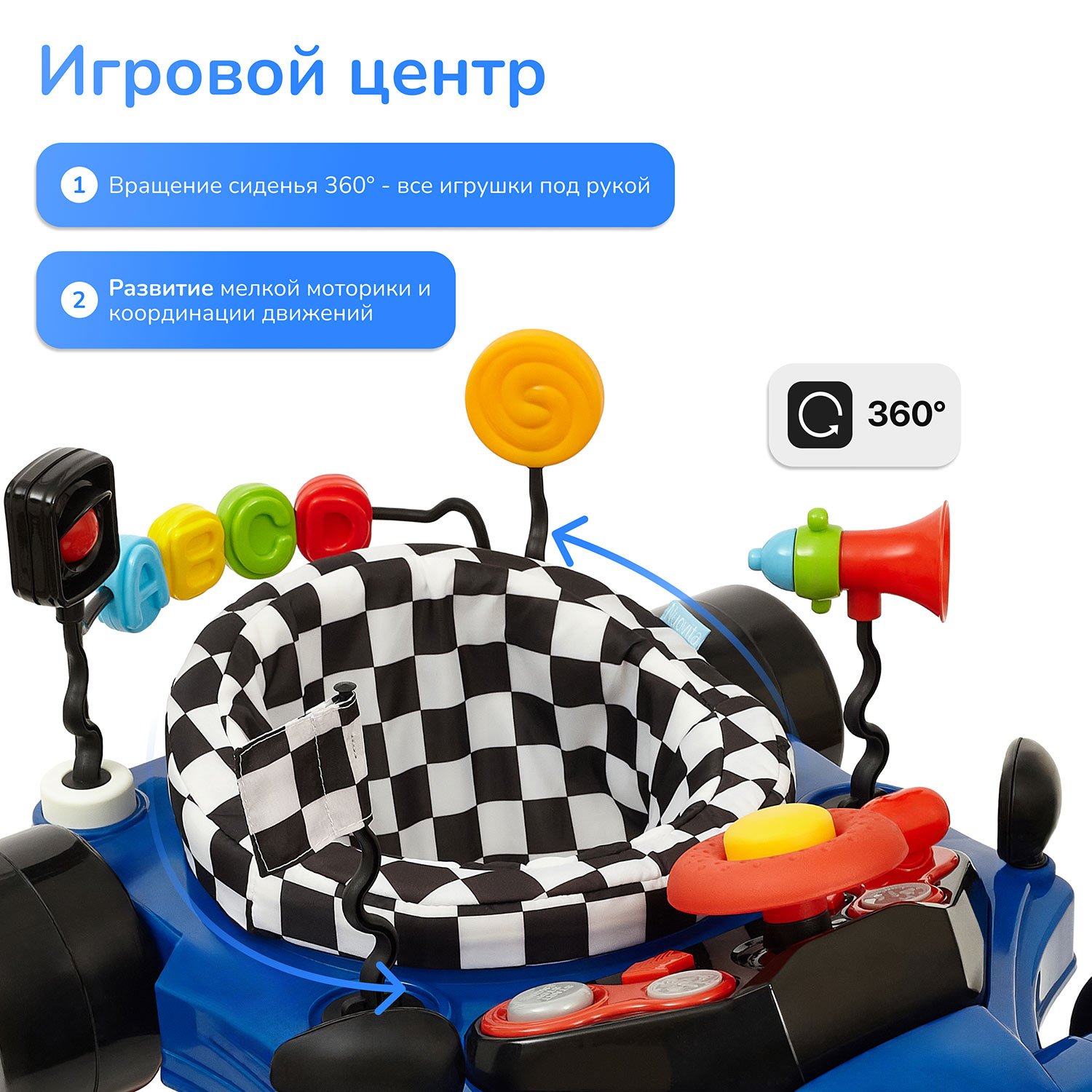 Ходунки Nuovita Vettura синий - фото 5
