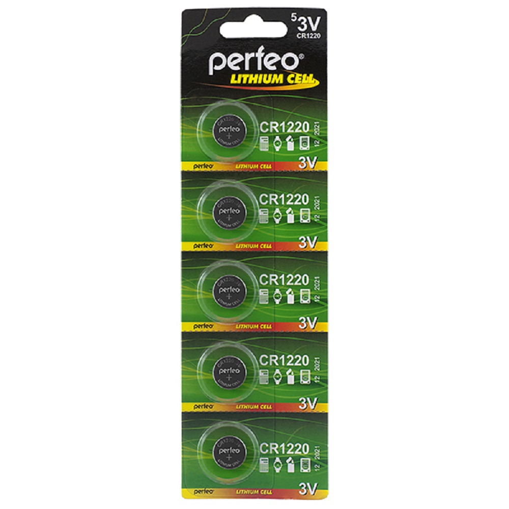 Батарейки Perfeo Lithium Cell литиевые CR1220 5 штук - фото 1