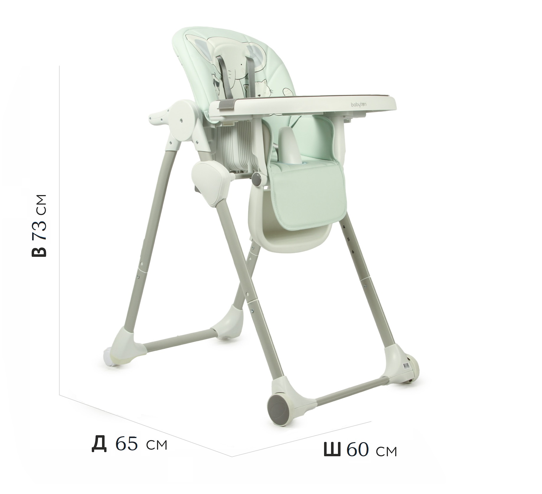 Стульчик для кормления Babyton Multiset Mint классический - фото 2