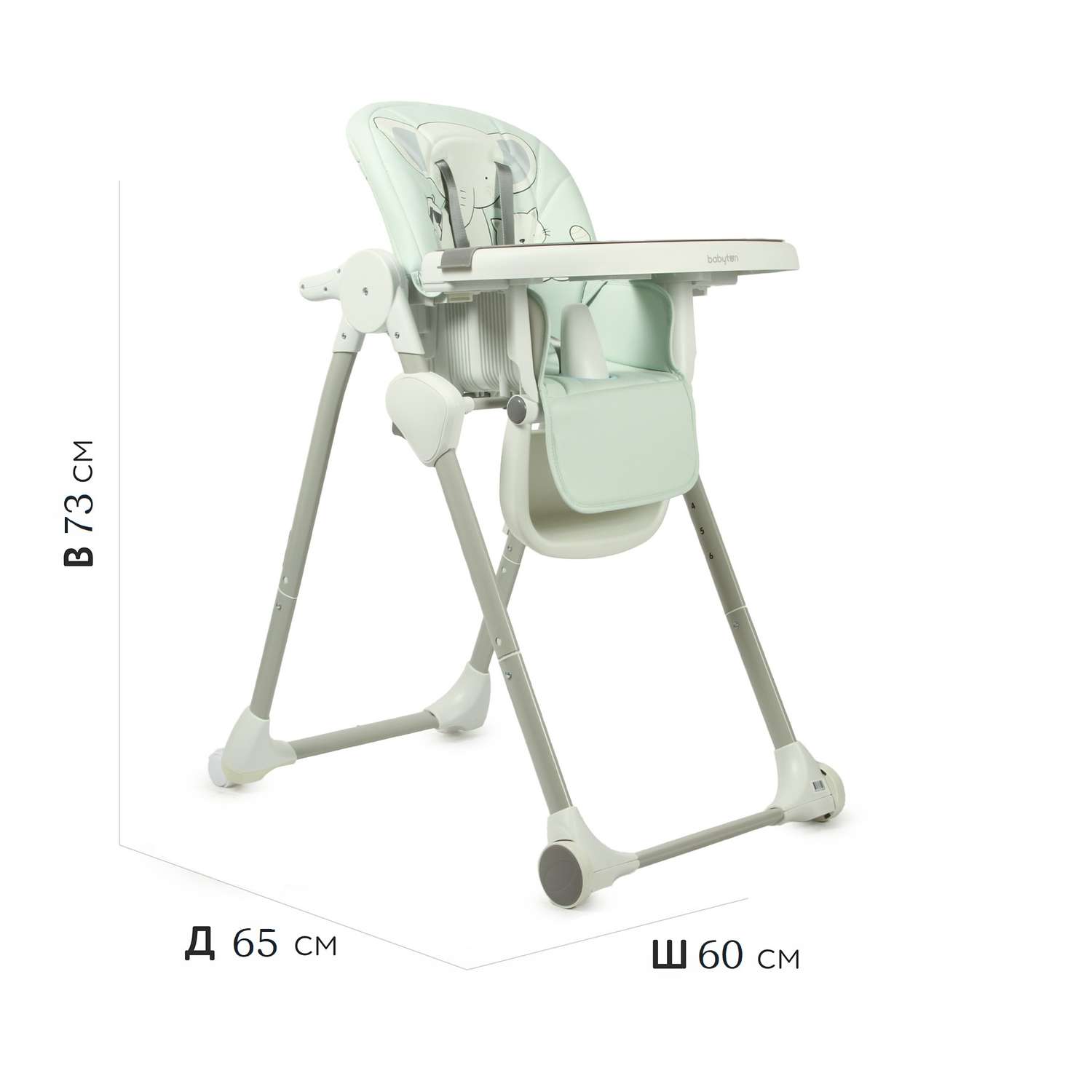 Стульчик для кормления Babyton Multiset Mint классический - фото 2